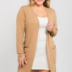 Yelete Camel Cardigan with pockets 3XL
